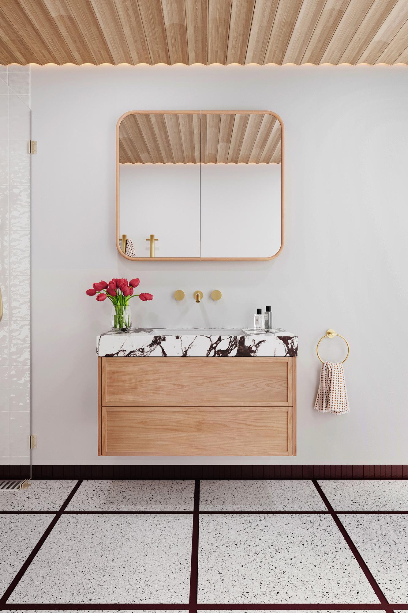 Casual Bathroom room ideas. Luxe Wooden Retreat. By Temple &amp; Webster