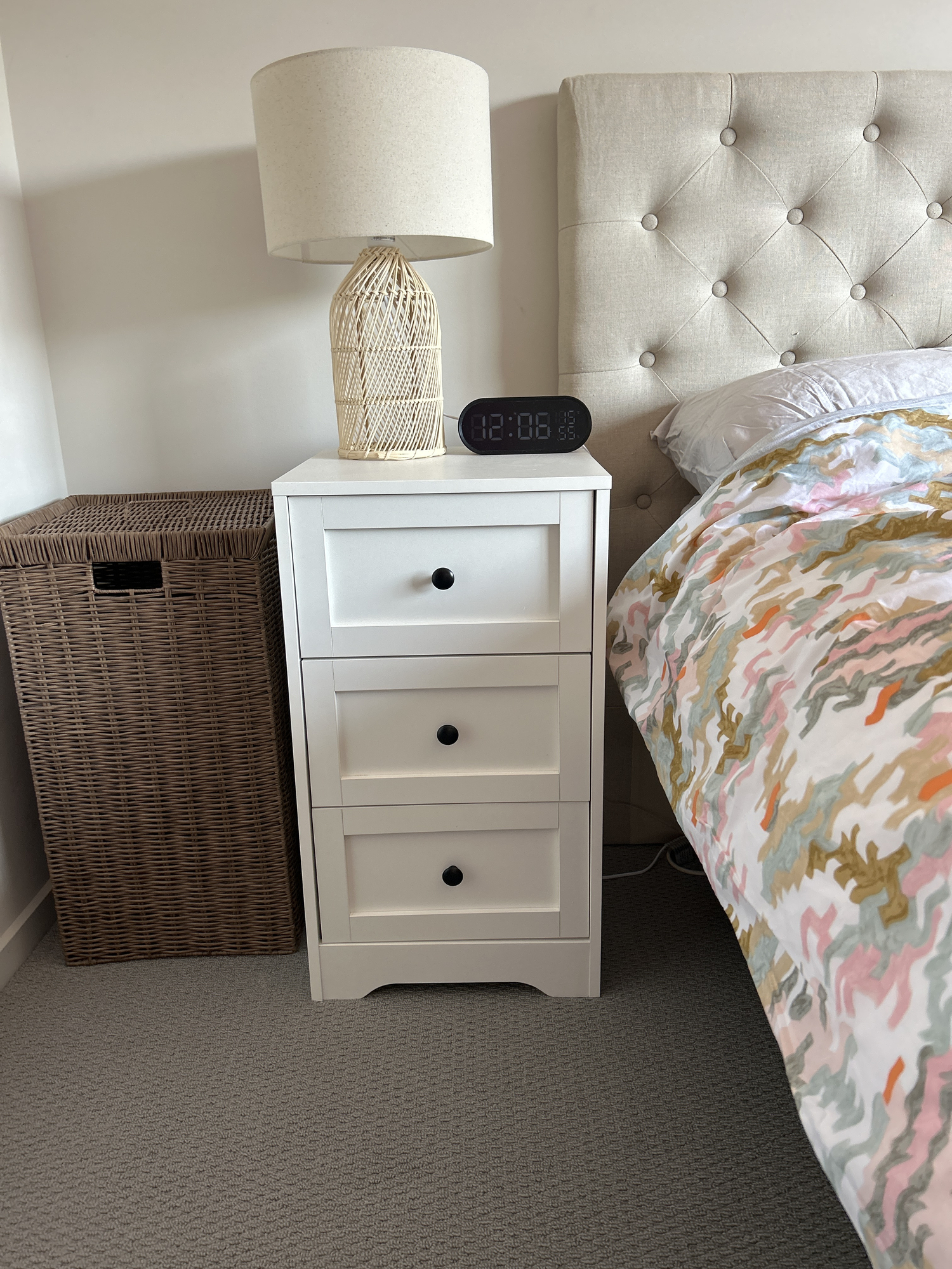 HoxtonRoom Constance 3 Drawer Bedside Table | Temple & Webster