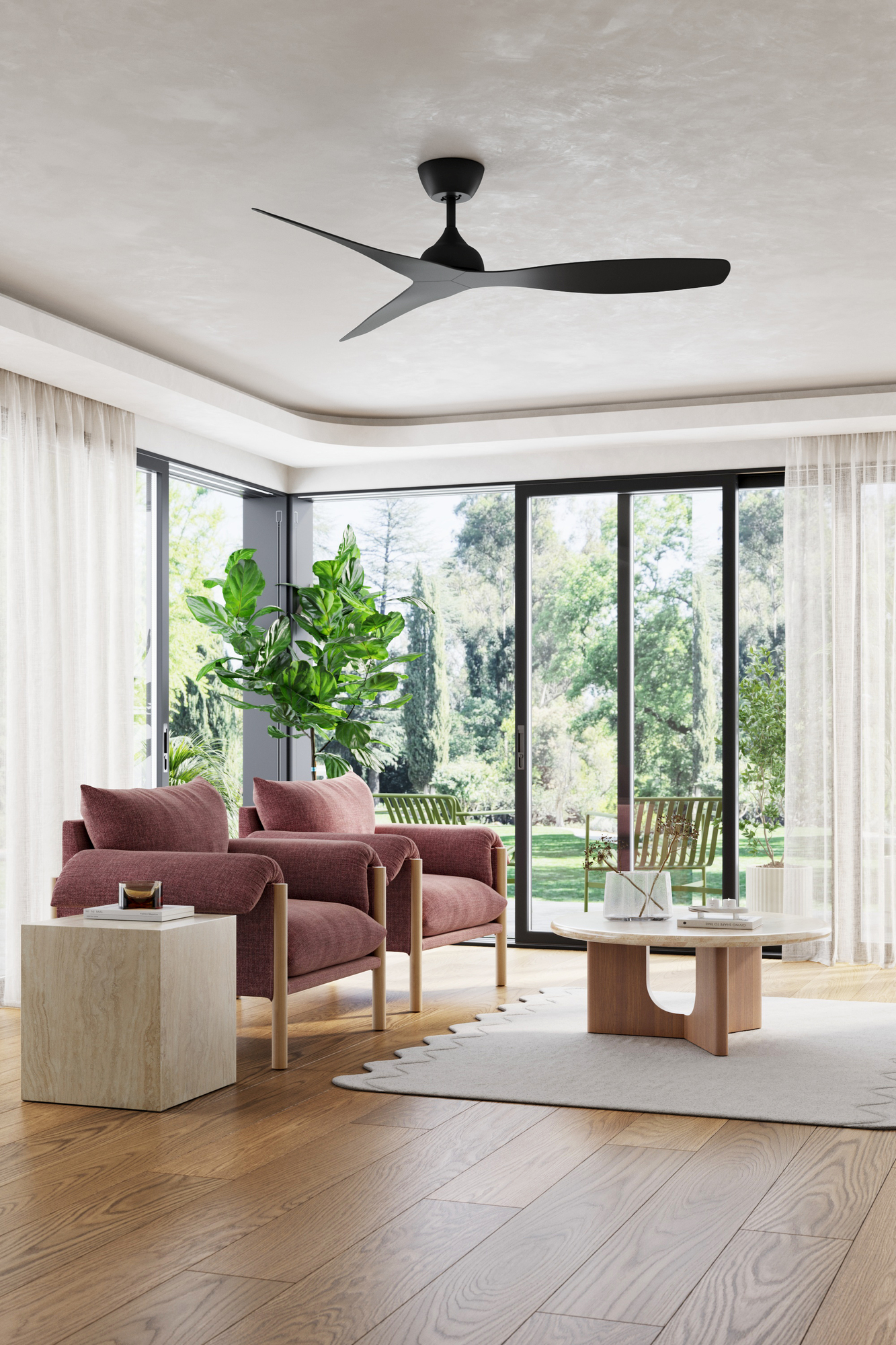 Pink &amp; Wood Sunroom photo by Temple &amp; Webster