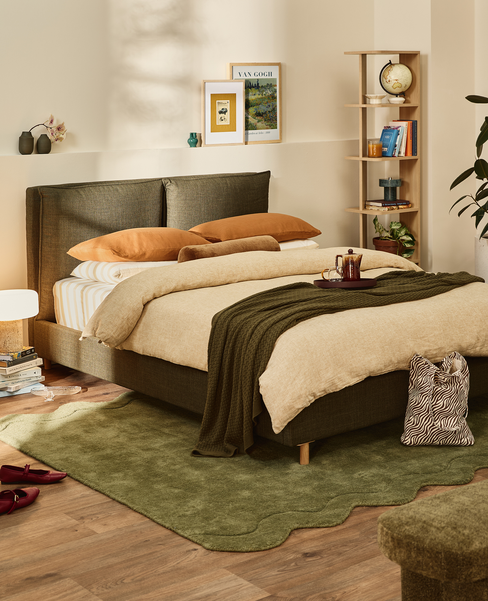 Modest Olive Bedroom photo by Temple &amp; Webster