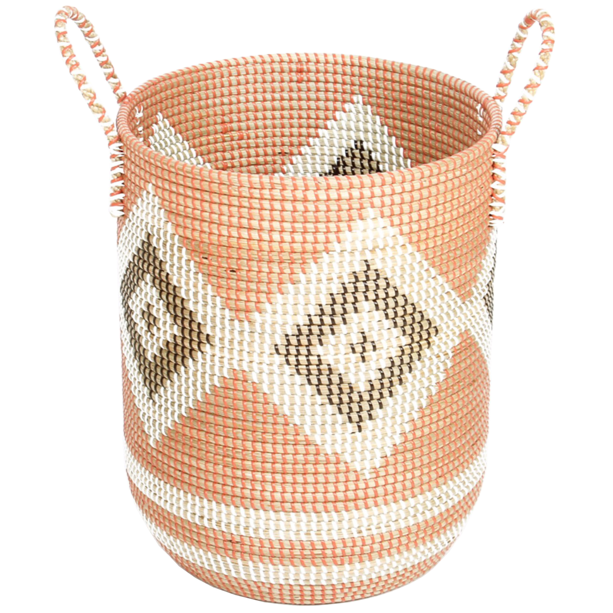Orange Lotus Jute Laundry Basket Temple Webster