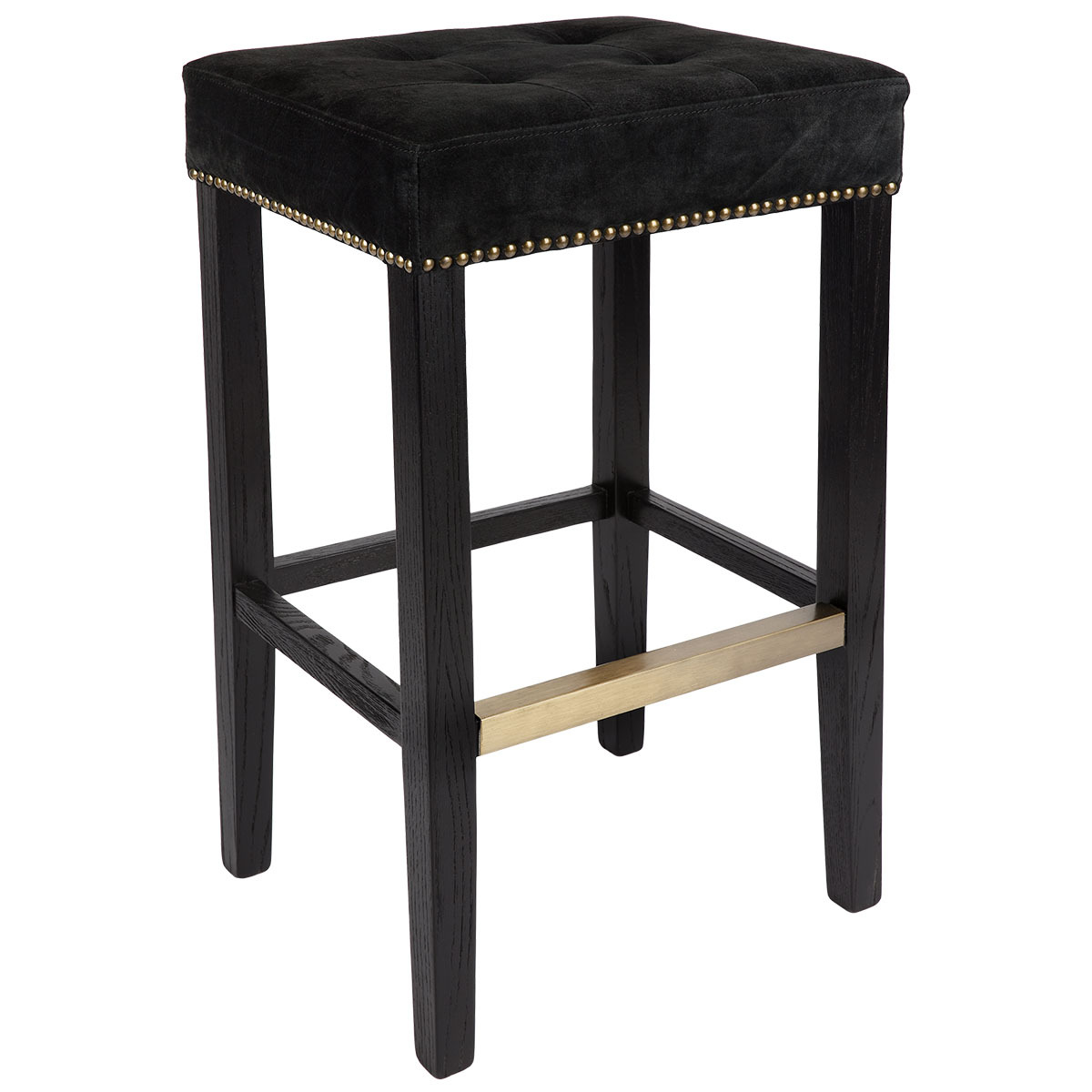 Black Canyon Velvet Vanity Stool Temple Webster