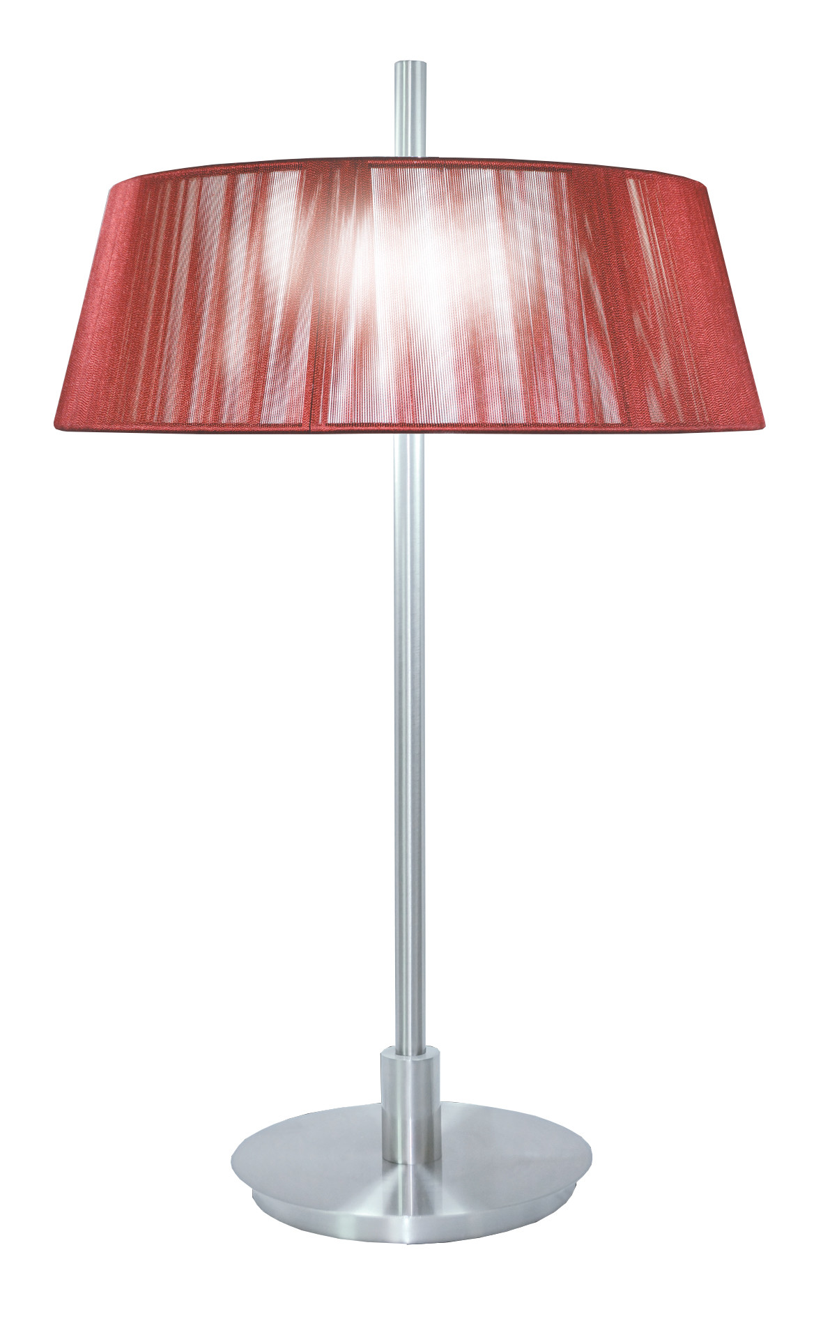 red lamp stand