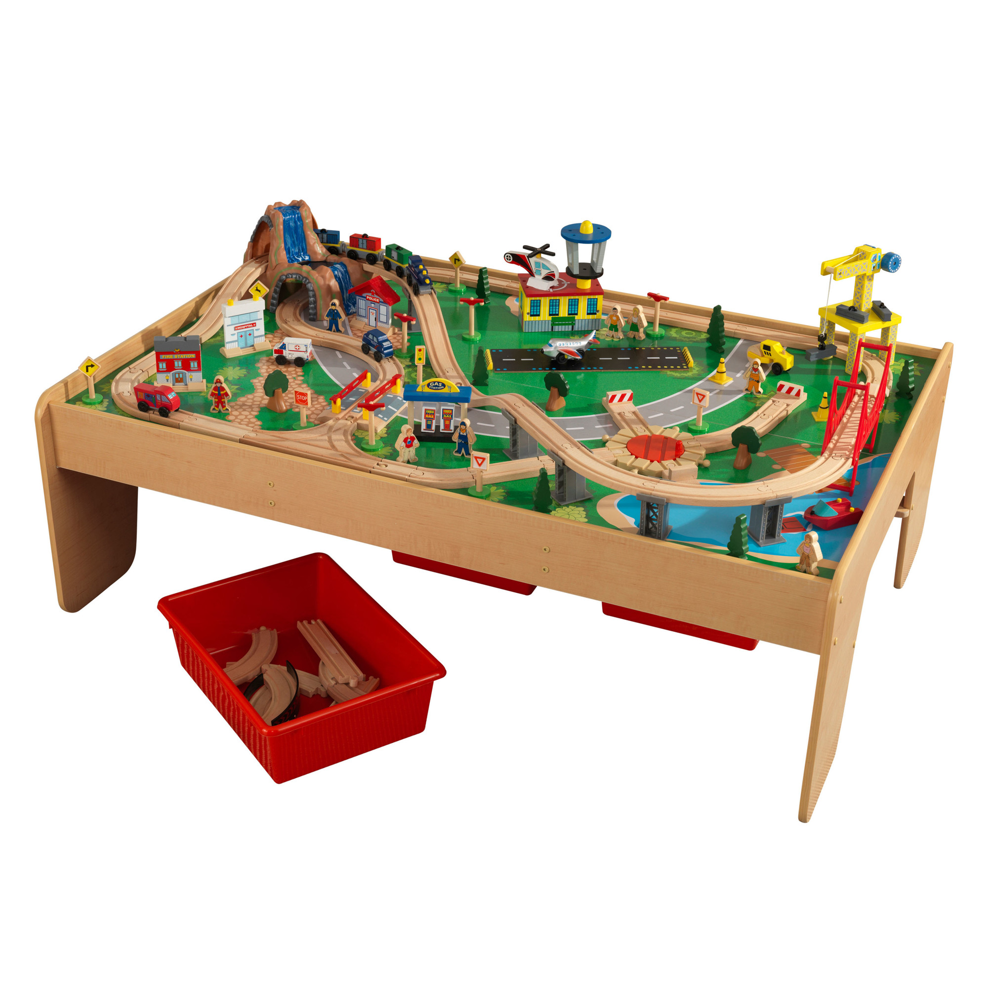 kids train table with storage