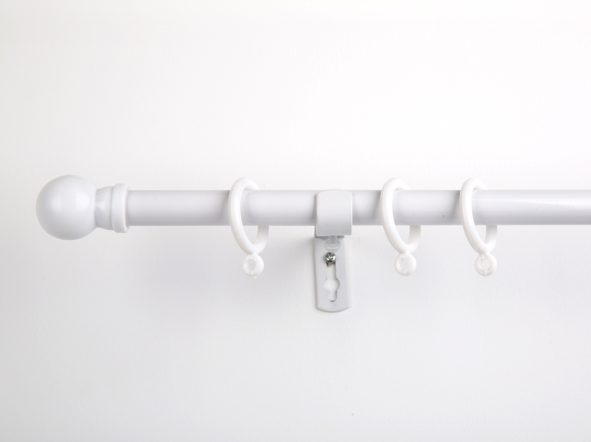 New White Expandable Curtain Rod Set Home Innovations Curtains