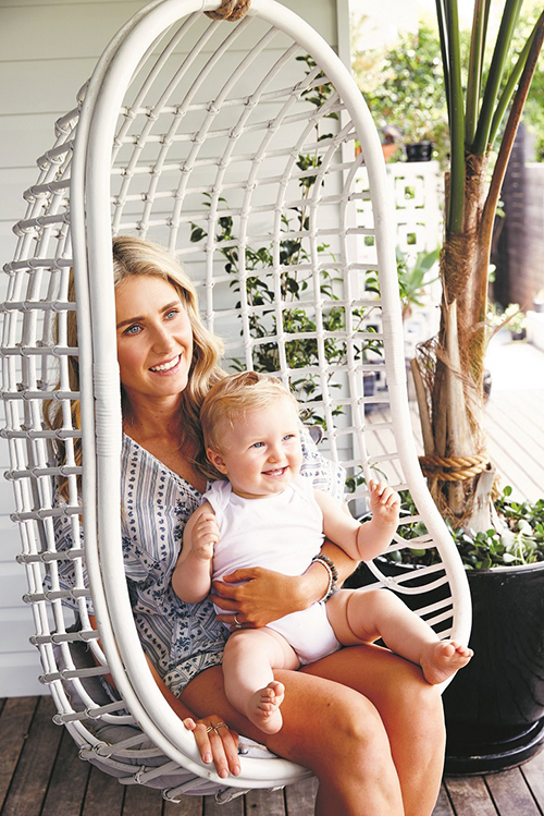 TV presenter and cookbook author Magdalena Roze at home in Byron Bay with son Charlie.Image &ndash; Rob Palmer.