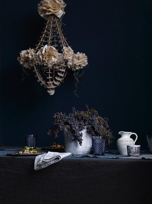 Navy Berries by stylist Claire Delmar. Photographer - Amanda Prior.