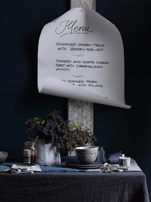 Navy Berries by stylist Claire Delmar. Photographer - Amanda Prior.