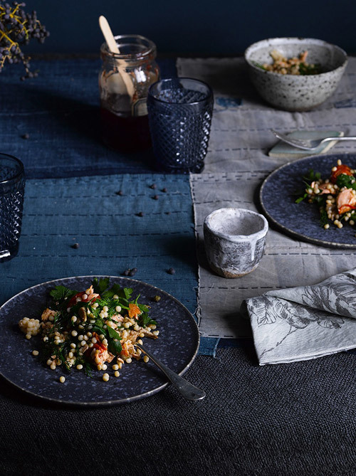 Navy Berries by stylist Claire Delmar. Photographer - Amanda Prior.