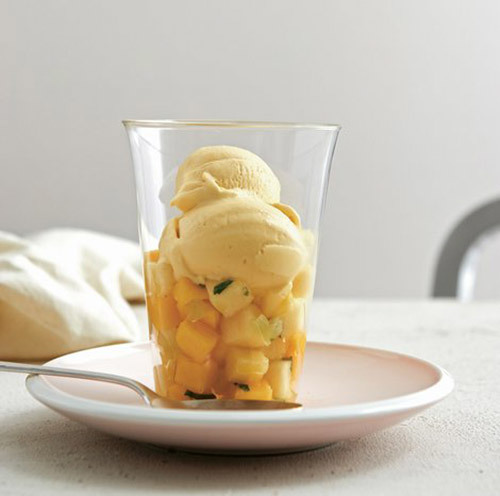 Neil Perry S Mango Ice Cream With Fruit Salad Temple Webster