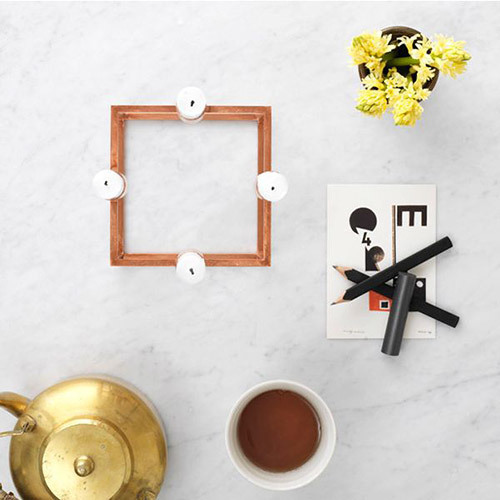 Kubus 4 candleholder by Mogens Lassen, via Temple & Webster