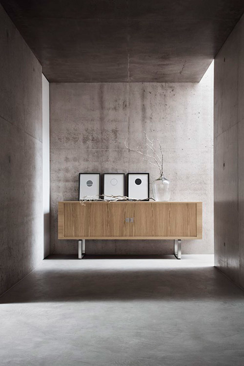 The side-board, or credenza, has deep associations with Danish design and is characterised by long, low elegant shapes such as this one. CH825 Credenza designed by Hans J. Wegner, recreated by Carl Hansen & Søn