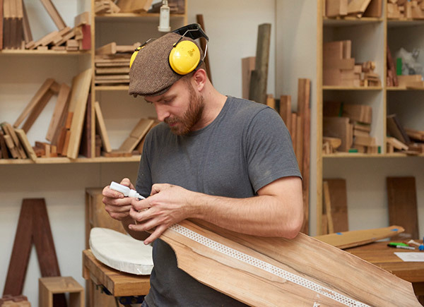Elliot at work in his Melbourne studio