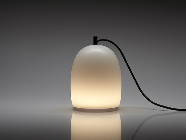 The 'Gradient' lamp uses varying thicknesses of cast resin. Image - Rodrick Bond.