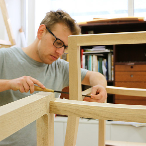 Nicholas Fuller in the studio