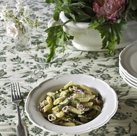 Pasta with calamari and zucchini - Tessa Kiros - Temple & Webster Journal