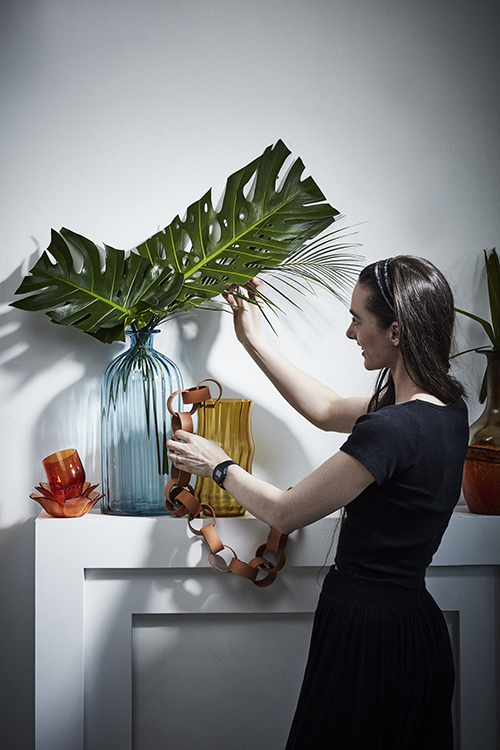 Stylist Allira Bell went for a retro look with glass and greenery. Photography &ndash; Denise Braki.