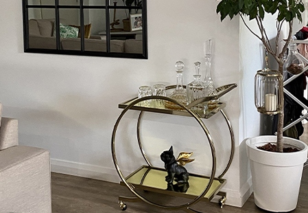 Where it went: Gold Gatsby Bar Cart