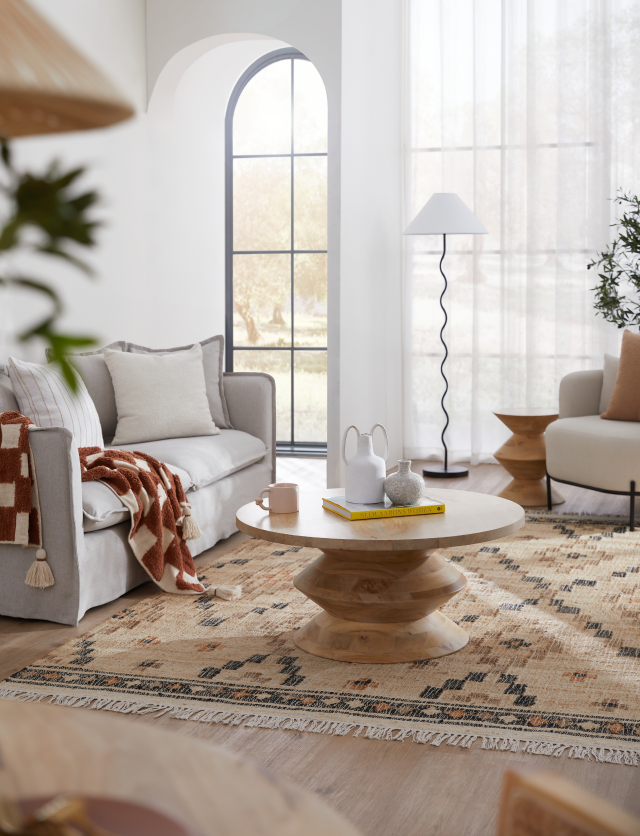 Stylised living room setting image