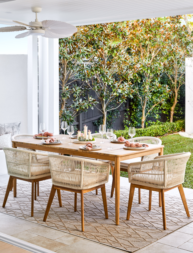 Stylised outdoor dining setting image