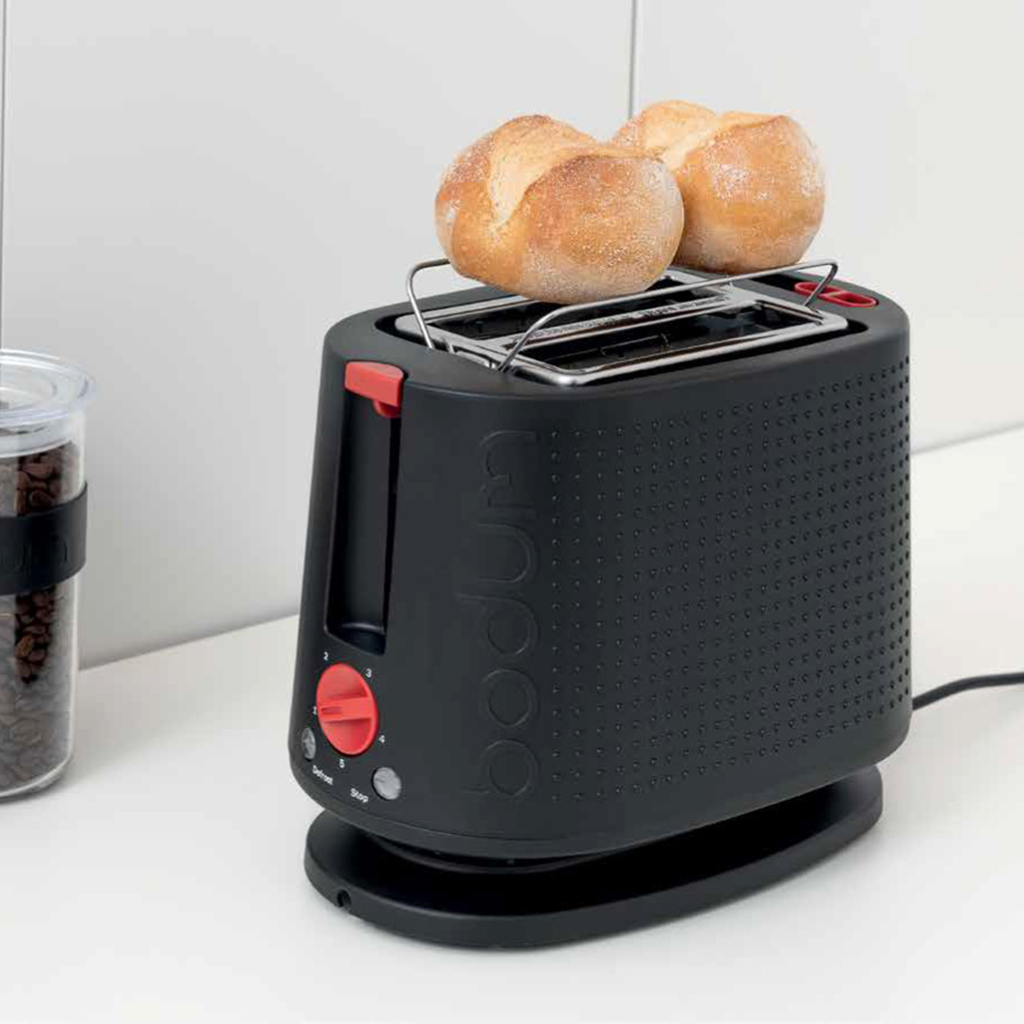 NEW Black Bistro 2 Slice Toaster Bodum,Kettles & Toasters