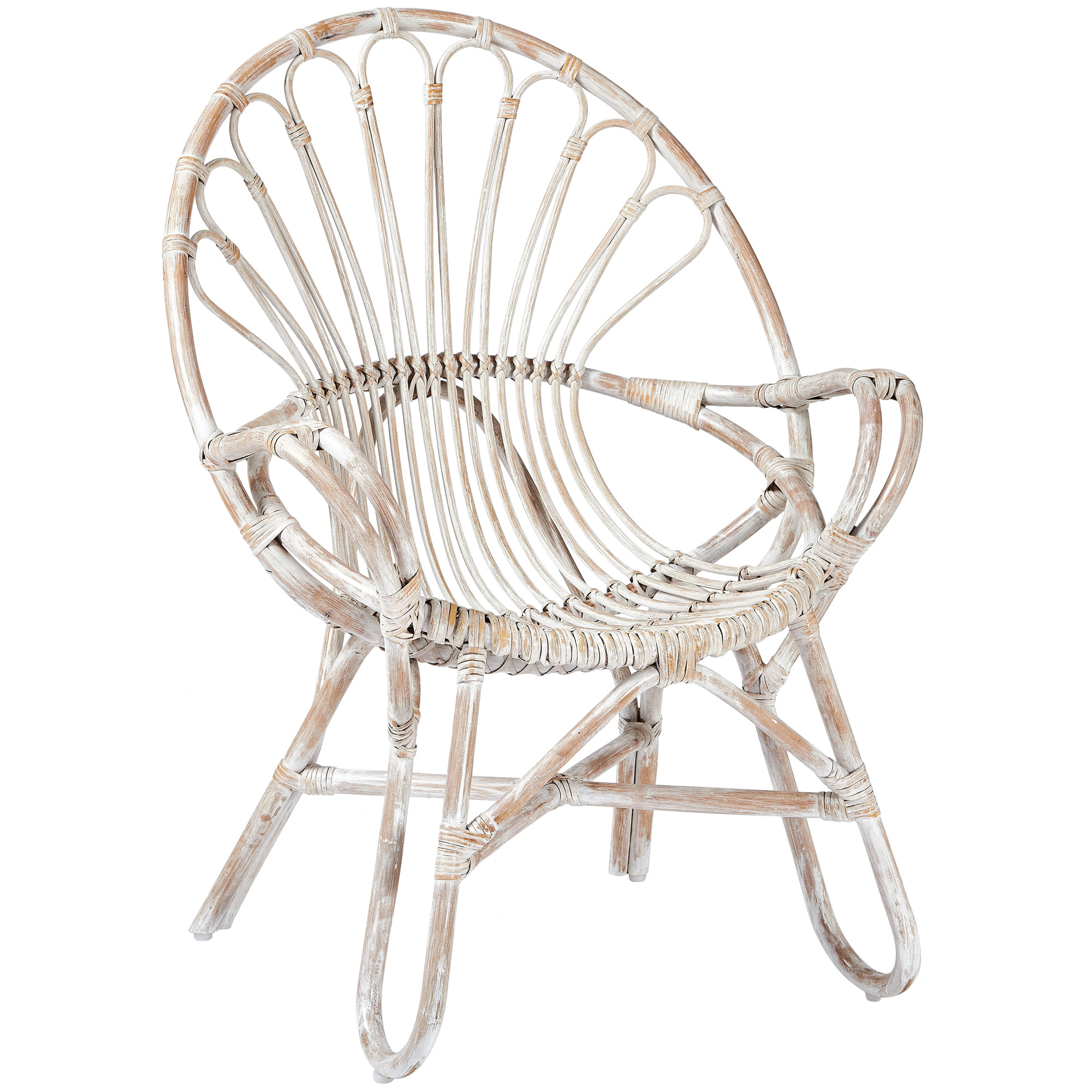 White Wash Jardine Rattan Chair