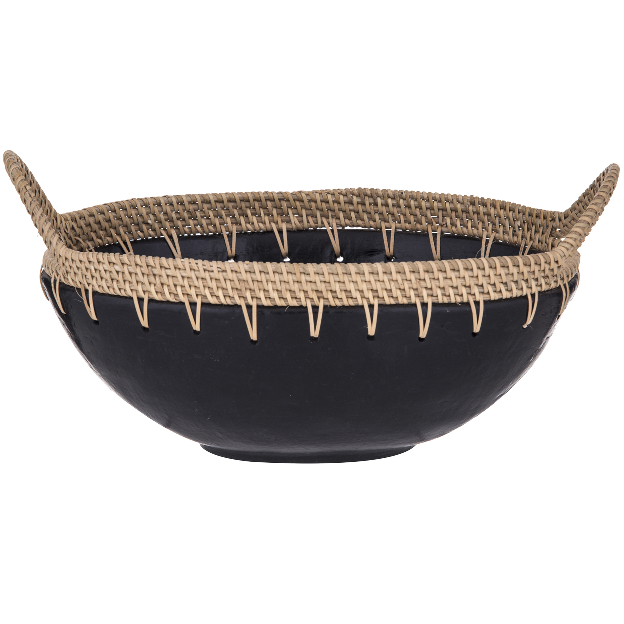 Round Kanza Terracotta Rattan Decorative Bowls Temple Webster