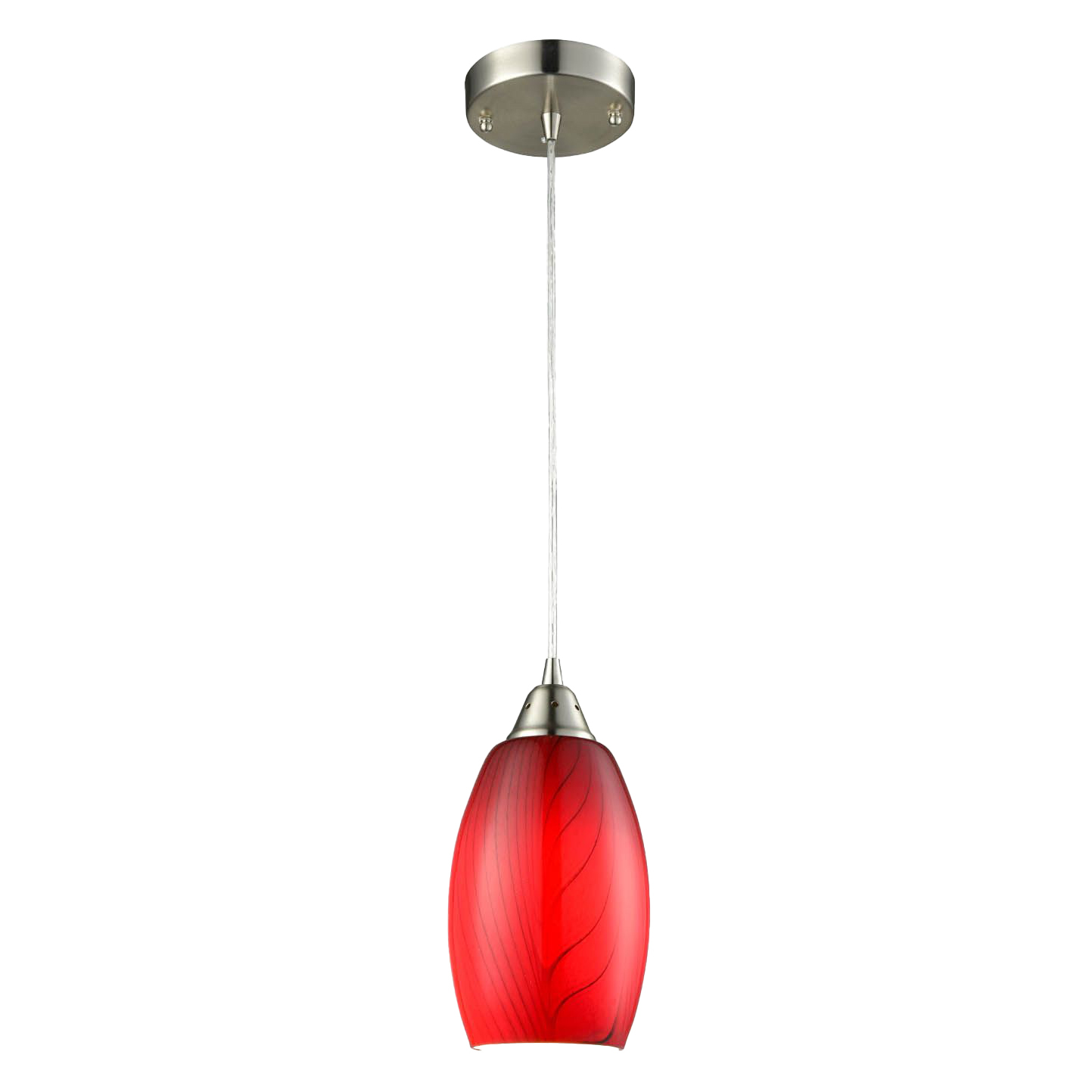 red glass pendant lamp