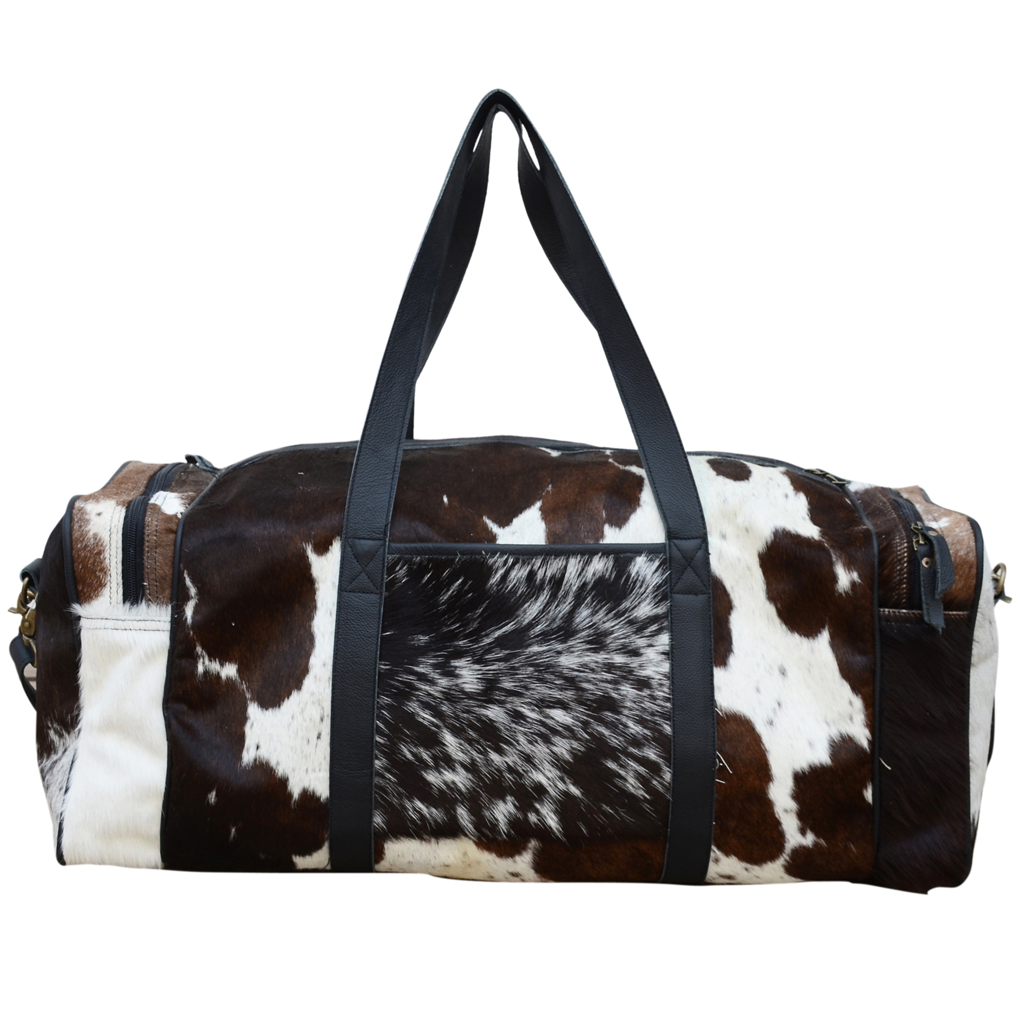 cowhide duffle