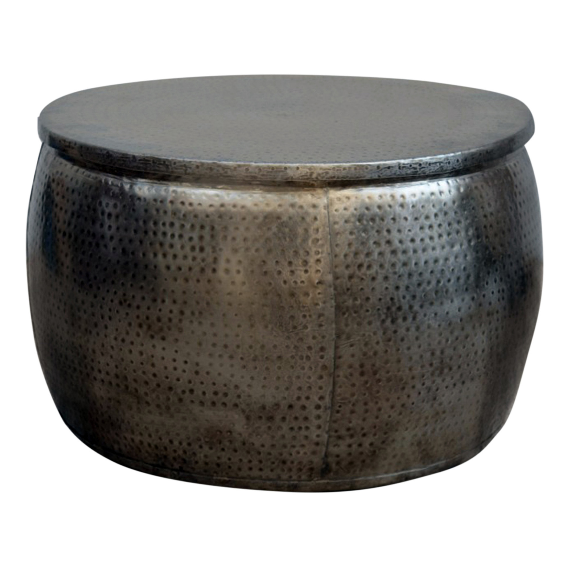 coffee table hammered metal