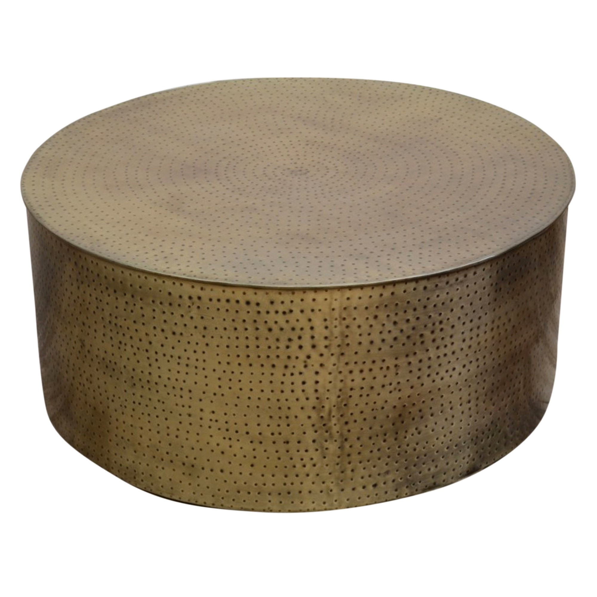 hammered gold end table