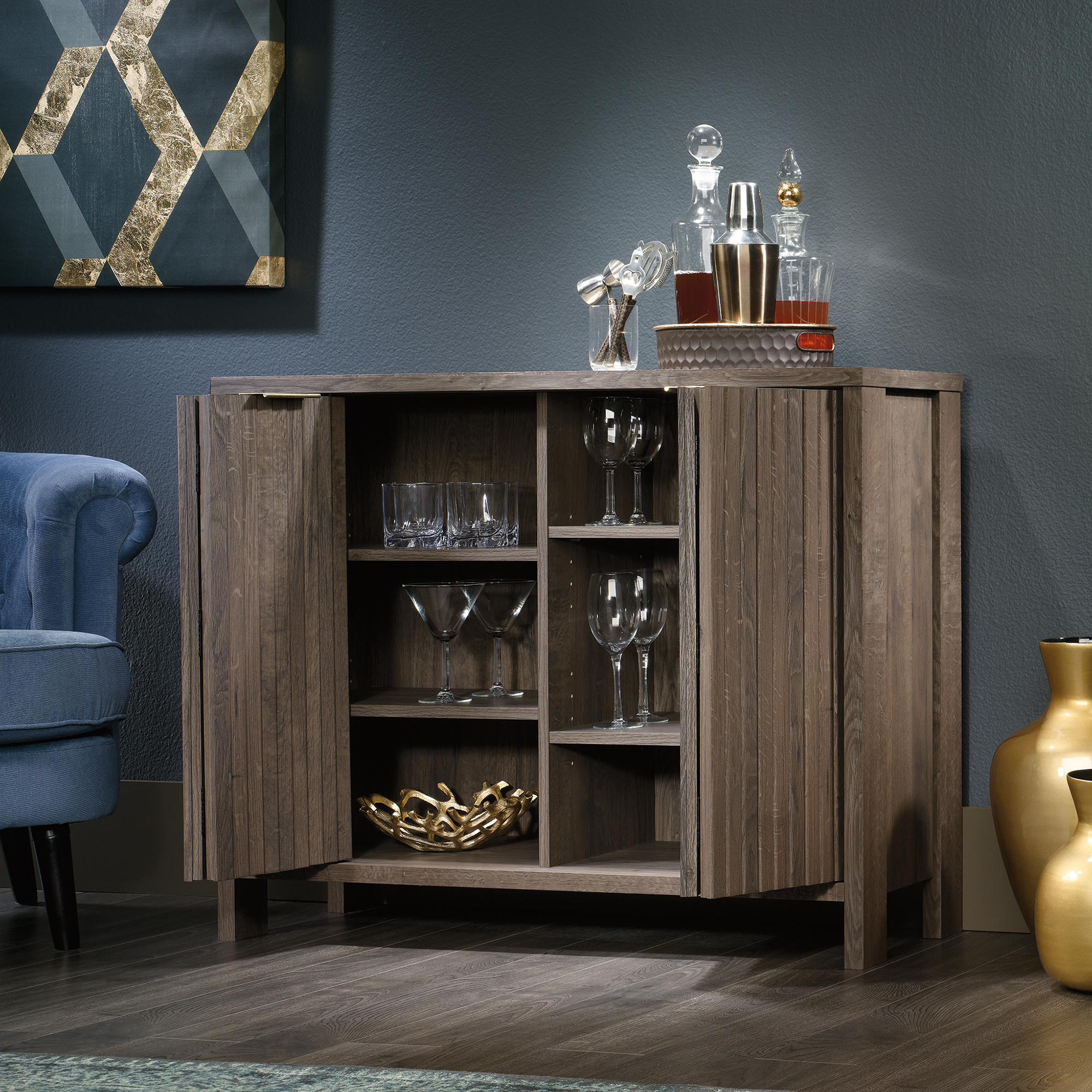 NEW Dark Timber International Lux Sideboard Sauder,Buffets & Sideboards eBay