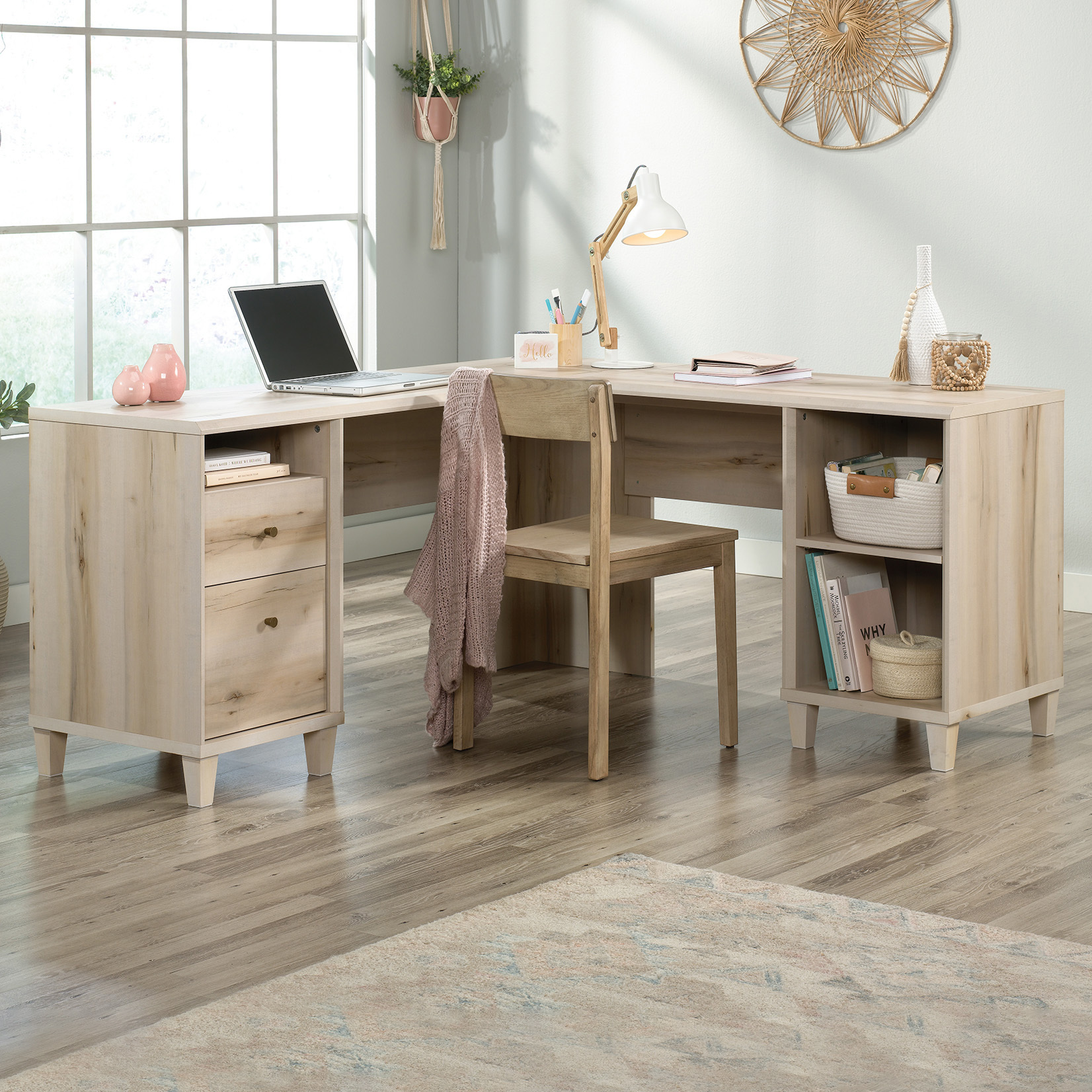 light wooden desk