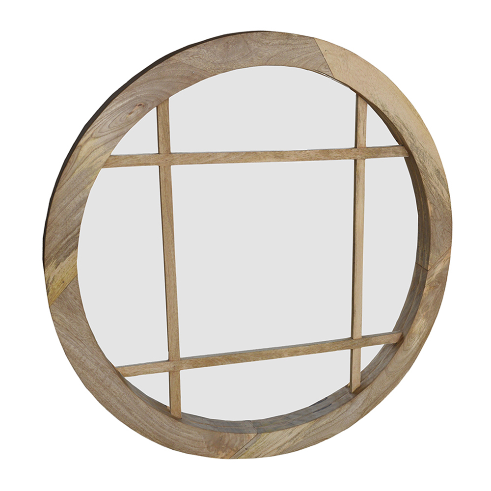 Details About New Natural Tundra Round Wood Mirror J Elliot Mirrors