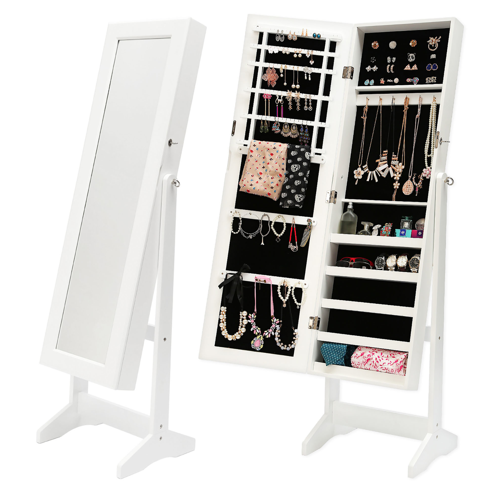 Forever Beauty Mirror Jewellery Cabinet Storage Organiser
