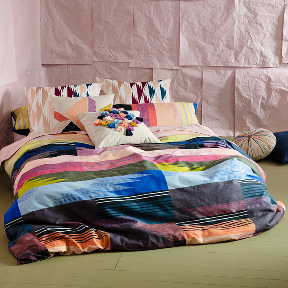 New Linear Stripe Braddon Cotton Quilt Cover Set Kas Quilt