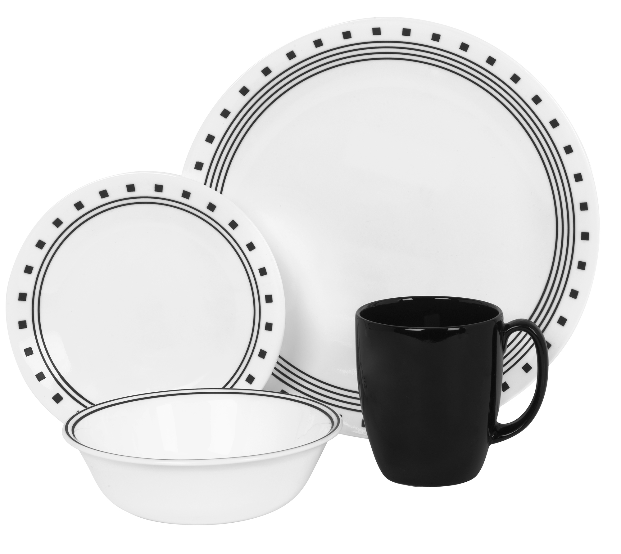 NEW 16 Piece City Block Livingware Dinner Set Corelle,Dinnerware Sets