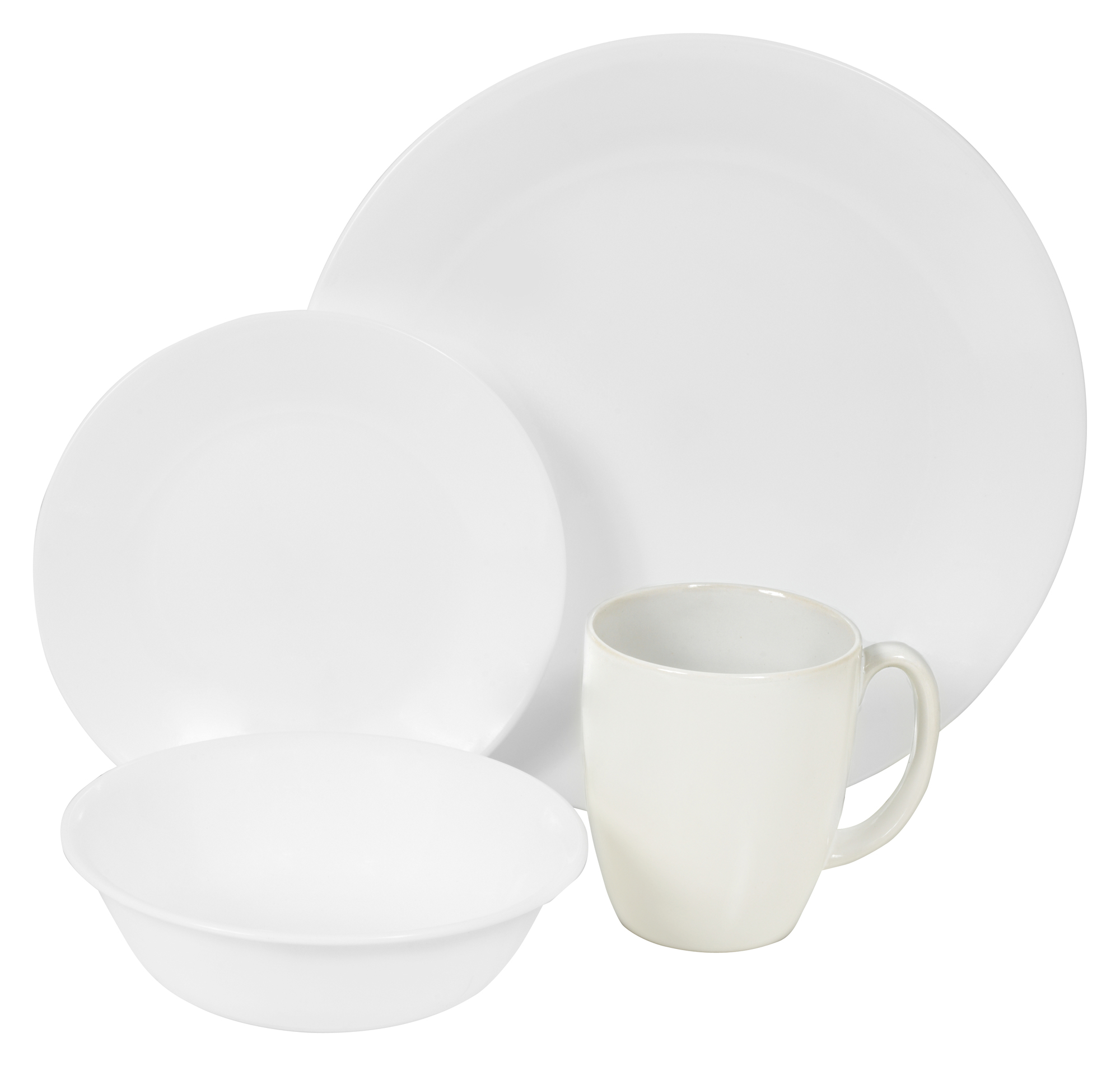 NEW 16 Piece Winter Frost White Livingware Dinner Set - Corelle,Dinnerware Sets 71160220034 | eBay