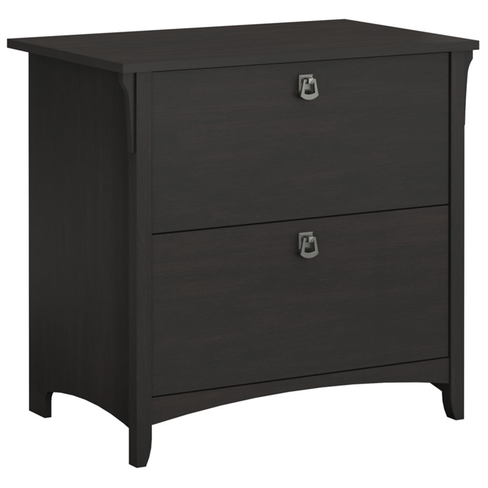 Corner Office Vintage Black Salinas 2 Drawer Lateral File Cabinet