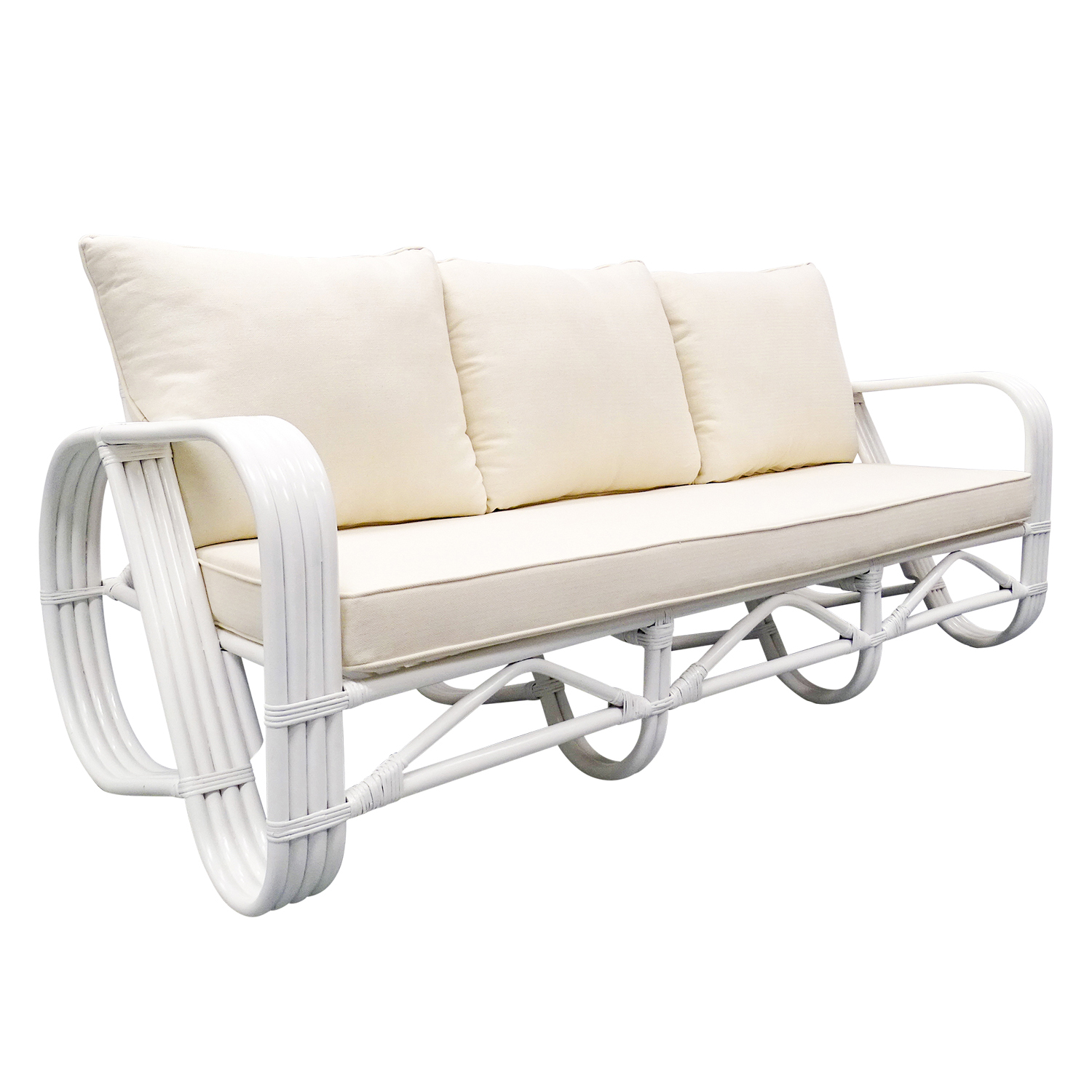 three seater rattan sofa