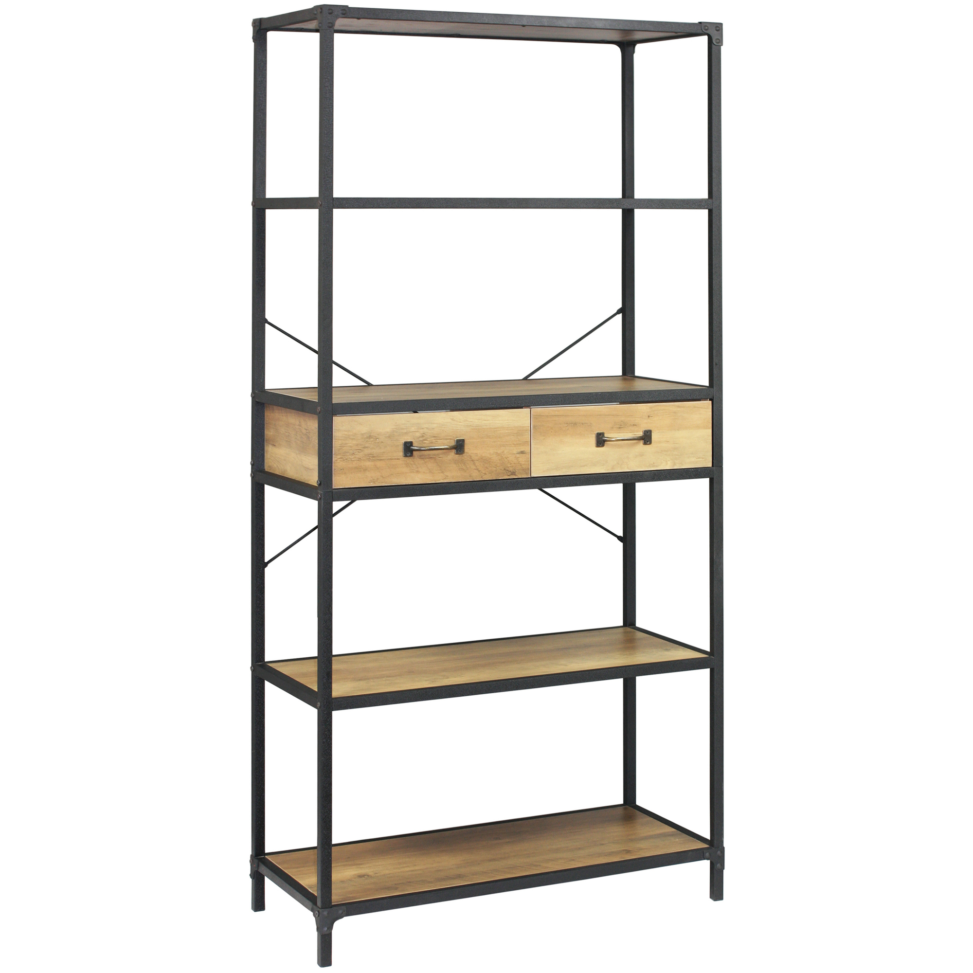 Lifestyle Traders Soho Wooden Shelving Unit With Drawers Reviews