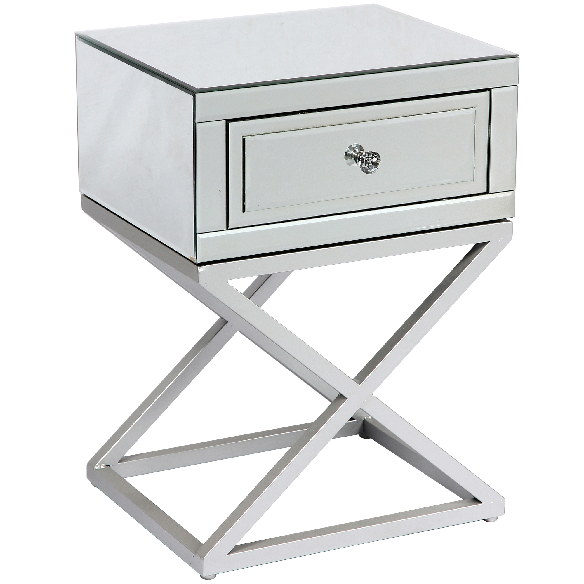 Mayfair Single Drawer Mirrored Side Table Temple Webster
