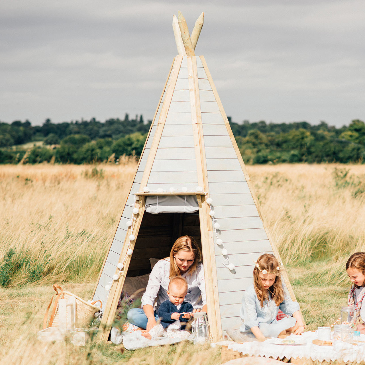 wooden tipi