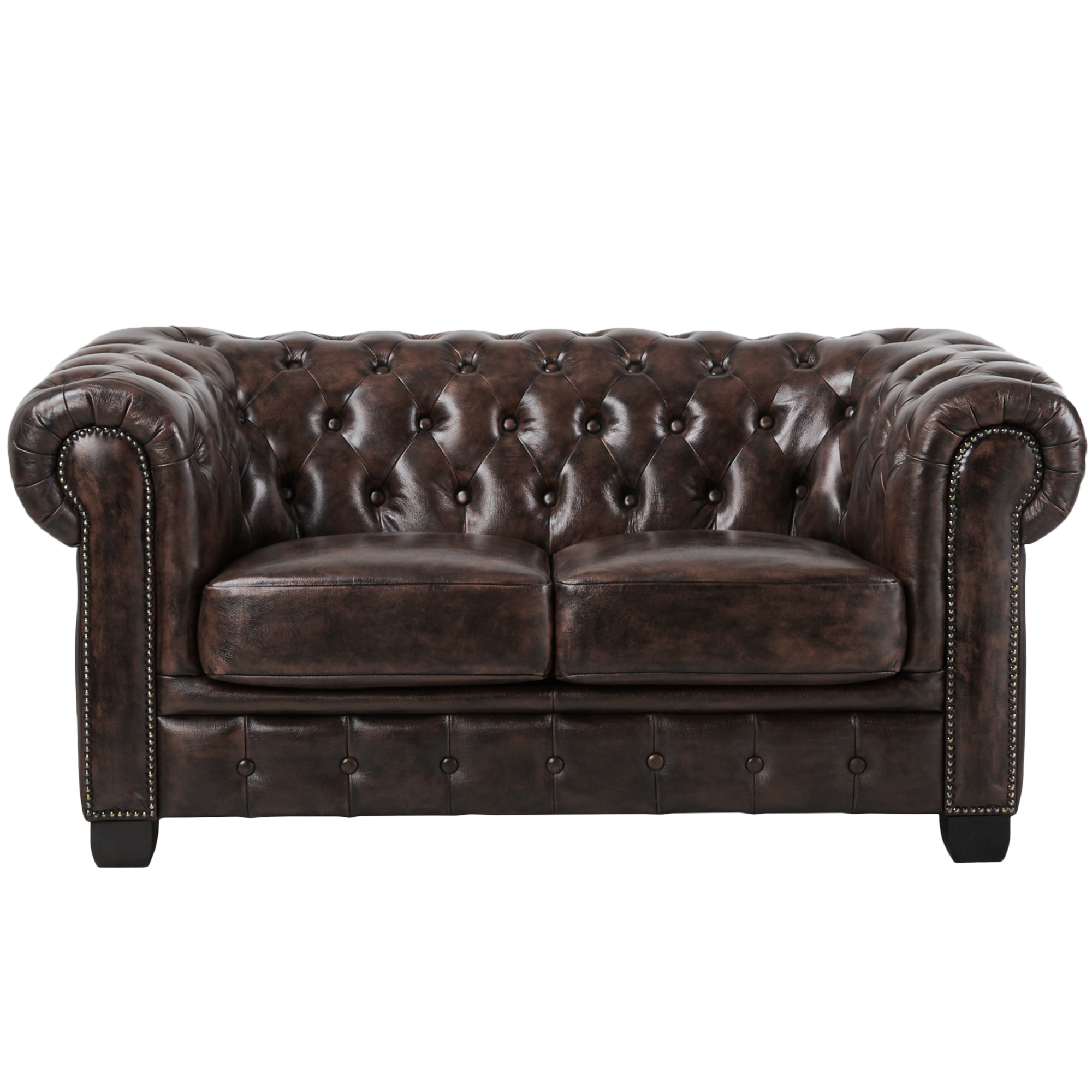 2 Seater Max Chesterfield Leather Sofa