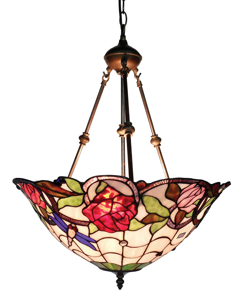 Rose Stained Glass Pendant Light Temple Webster Sku Ggbr1585 Rose Stained Glass Pendant Light Is Also Sometimes Listed Under The Following Manufacturer Numbers Tl 20809 20cl