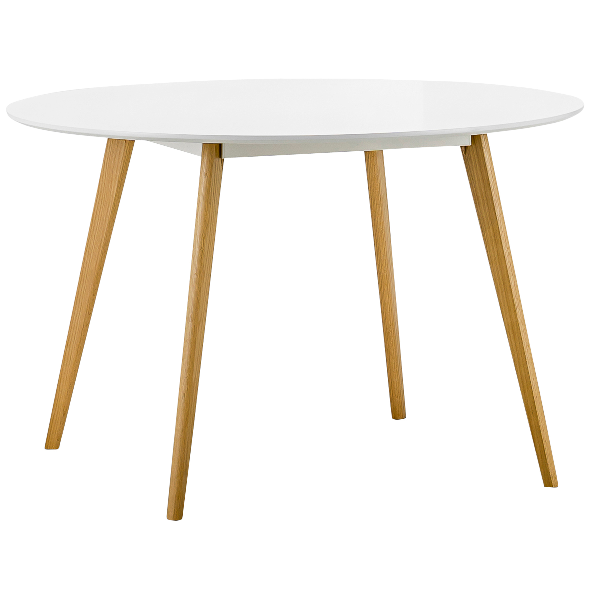 round dining white table