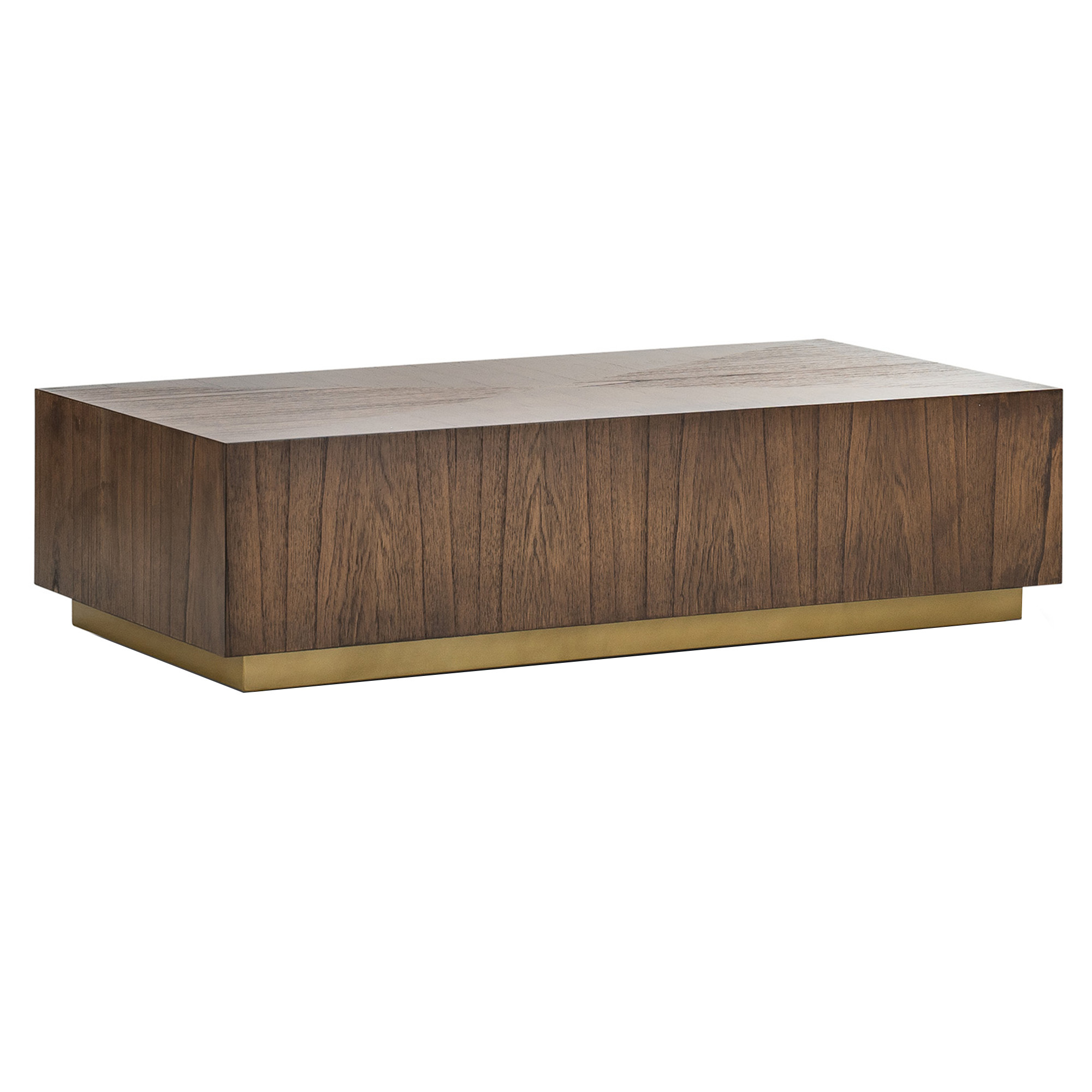 walnut block coffee table