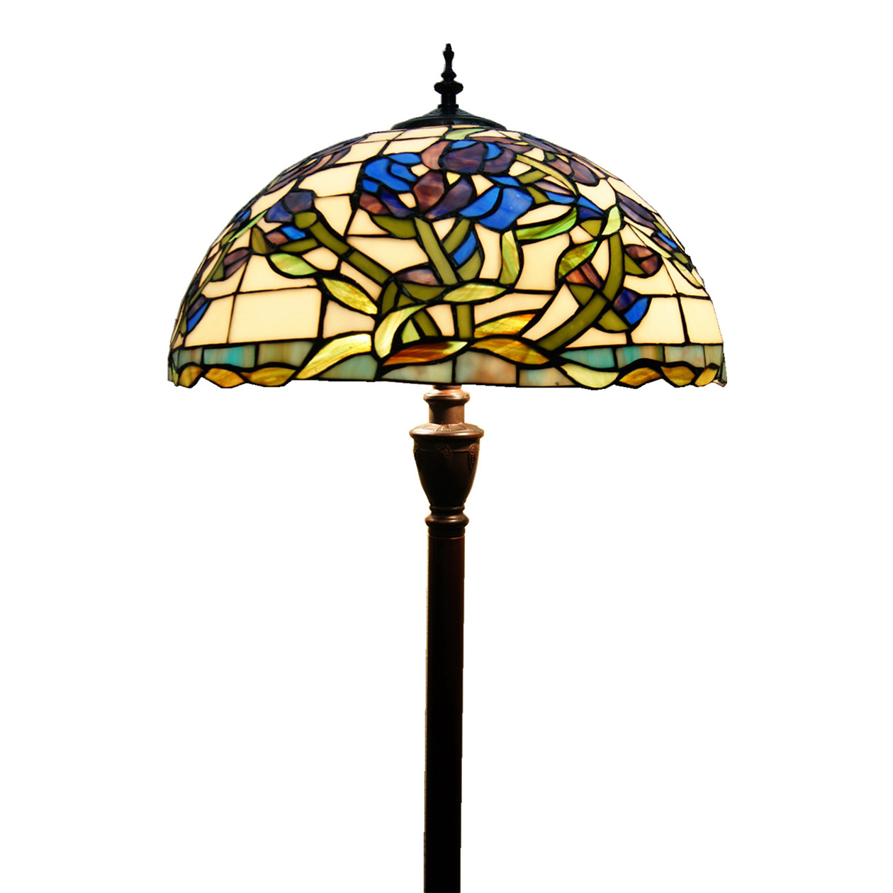Purple Iris Stained Glass Floor Lamp Temple Webster Sku Joan1440 Purple Iris Stained Glass Floor Lamp Is Also Sometimes Listed Under The Following Manufacturer Numbers Nep20028