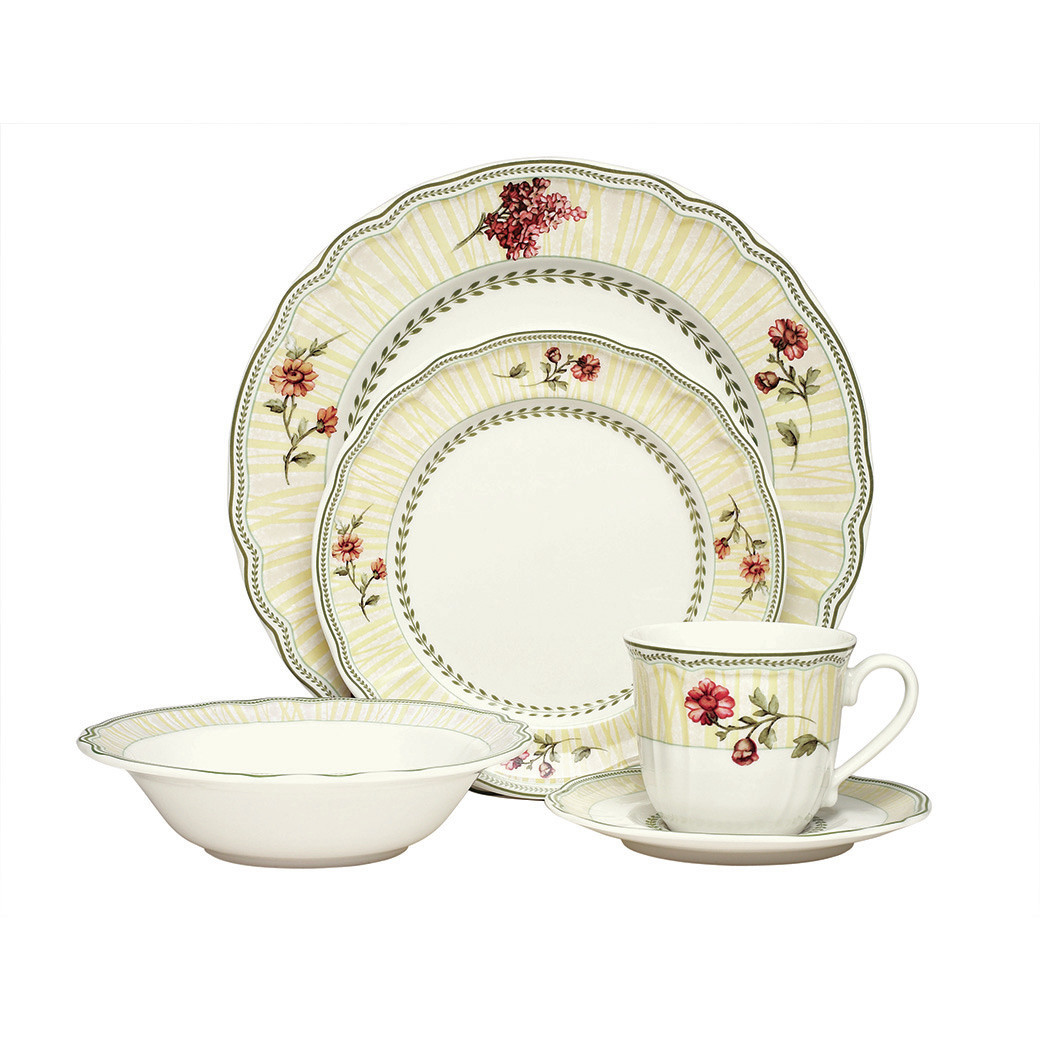 NEW Fleur de Provence Dinner Set 20 Piece Noritake,Dinnerware Sets eBay