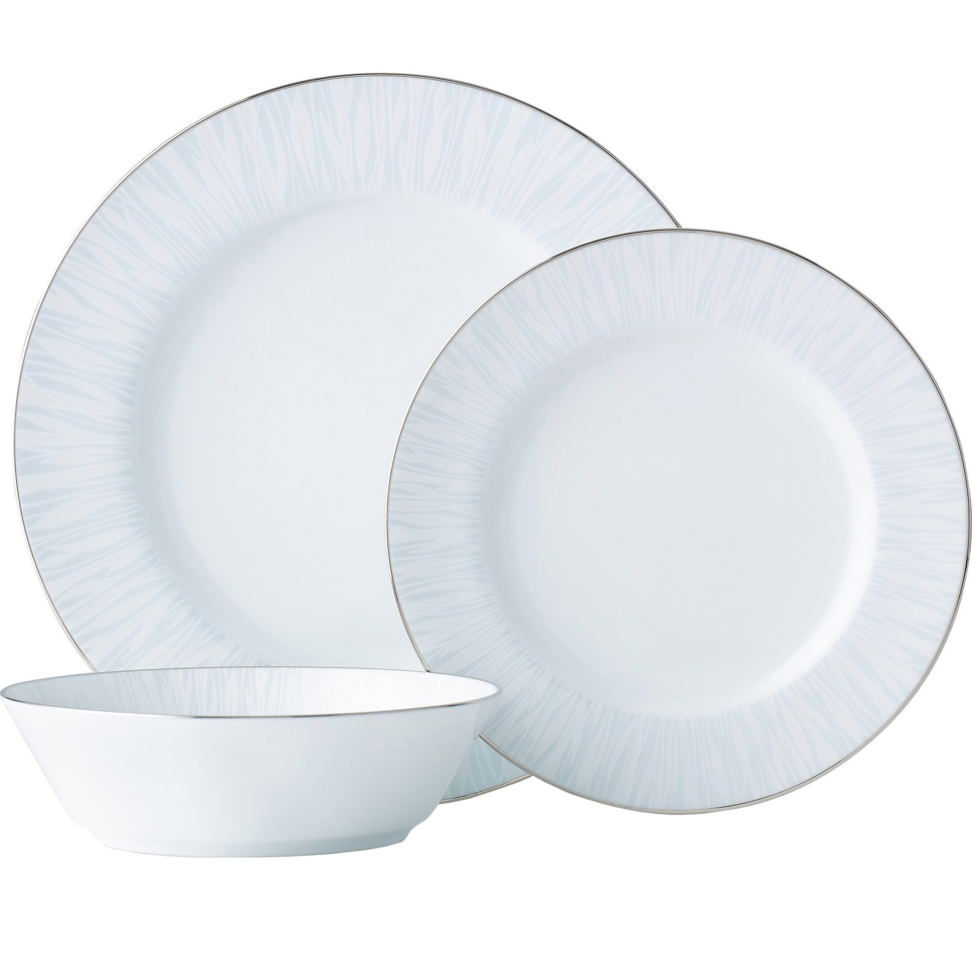 platinum rim dinnerware set